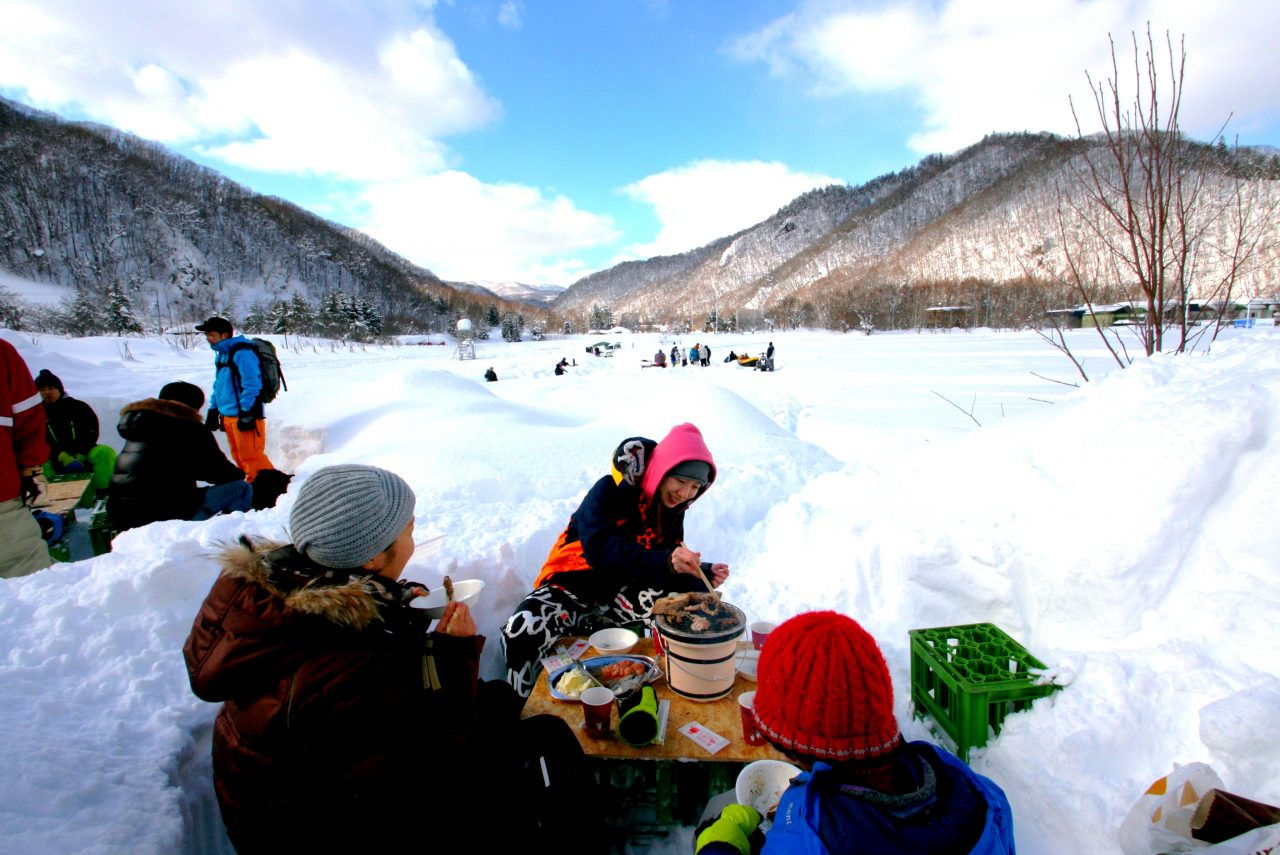 定山溪 雪三舞